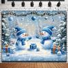 Charming Snowman  Tree Scene Decoration Background Winter Photography Backdrop Decorations For Photo Studio Photo Booth Christams Party