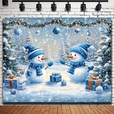 Encantador Boneco de Neve Decoração de Fundo de Cena de Árvore Inverno Adereços de Fotografia Decorações Para Estúdio Fotográfico Cabine de Fotos Festa de Natal