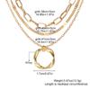 Accessories Exaggerated Circle Necklace Hip Hop Personality Versatile Alloy Pendant Necklace Female