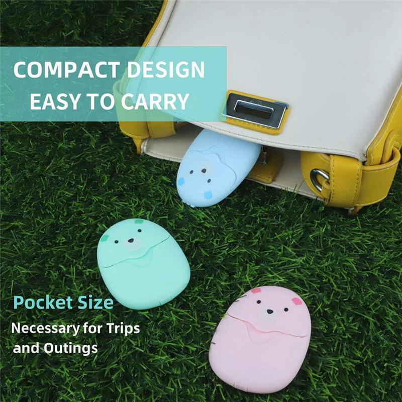 6 Boxes 300 Sheets Mini Portable Disposable Travel Paper Soap Sheets Foaming Hand Washing Bath Scented Hand Soap Easy To