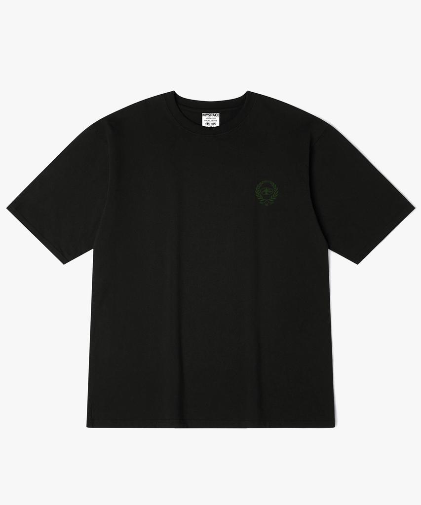 Aleubenkeulleob Laurel Symbol Back Print Short Sleeve T-Shirt