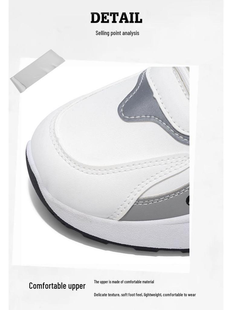 Men's Waterproof Leather Sneakers - Trendy, Versatile, Non-Slip, Soft Sole Casual Running Shoes for Fall