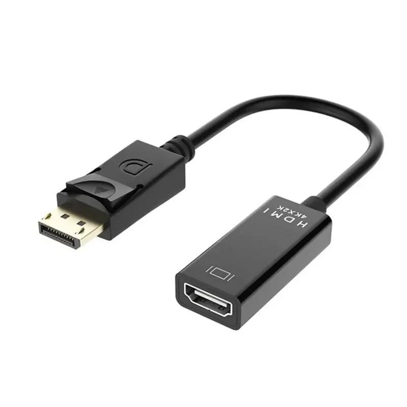 4K DisplayPort To HDMI-compatible Adapter Male DP To Female HDMI-Compatible Cable Converter Video Audio For Projector HDTV PC