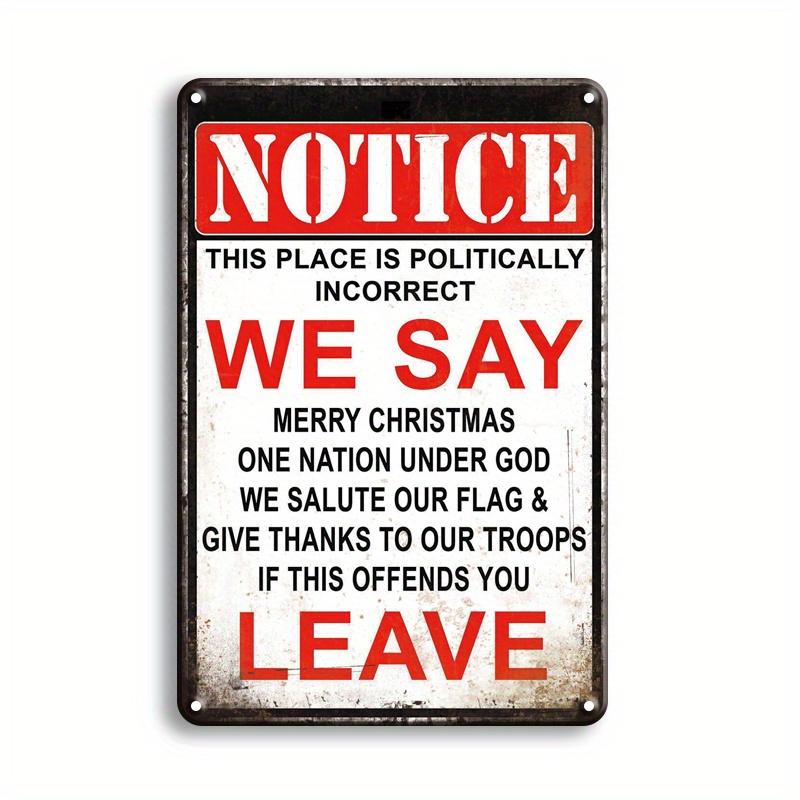 Warning Notice Vintage Metal Tin Poster Funny Metal Tin Signs Posters Plate for Garage Bar Cafe Club Home Room Wall Decor