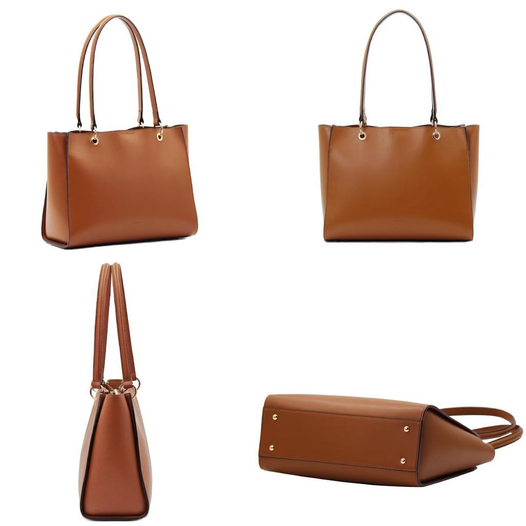 Tote Bag Lightweight A4 Compatible Compact Tote A0011 [ANDSHIN] (Brown)