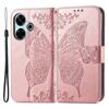 For Xiaomi Redmi 13 5G/13 4G Case Stand PU Leather Phone Cover Butterfly and Flower Imprinted