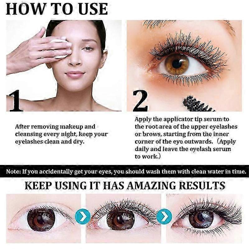3pcs Natural Eyelash Growth Serum 7 Days Fast Eyelashes Enhancer Longer Thicker Fuller Lashes Eyebrows Lift Eye Care Products Makeup
