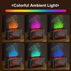 Simulated Fireplace Aroma Diffuser with 7-Color Flame Effects, Retro-Style Charcoal Design, Essential Oil Diffuser for Home Use