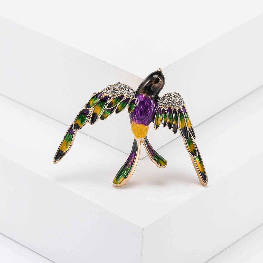 Rhinestone Swallow Brooches for Women Unisex Animal Bird Pins Event Funny Luxury Party Backpack Decoration Clothes Accessories