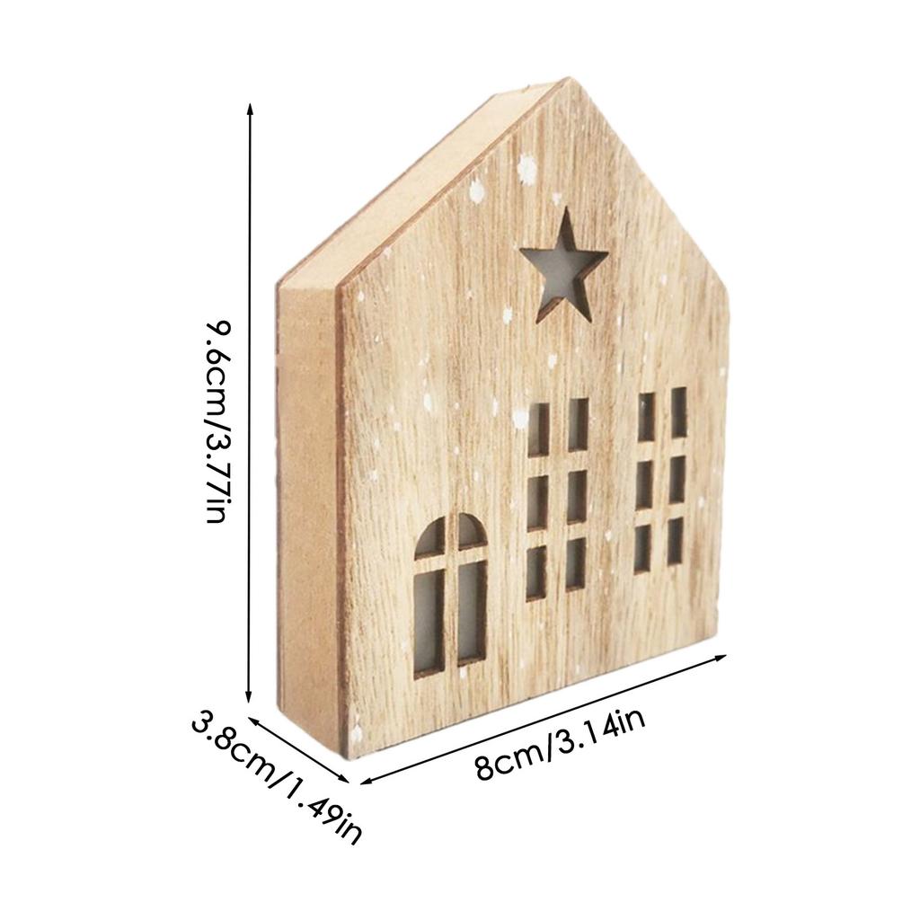 Christmas Wooden House Decor Christmas Led Light Wooden House Decor Christmas Party Supplies Indoor Home Decor Decorative House