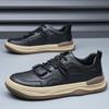 Genuine Leather Sneakers Men Casual Shoes Soft Comfortable Mens Driving Shoes Breathable Brand Male Footwear Black White Green