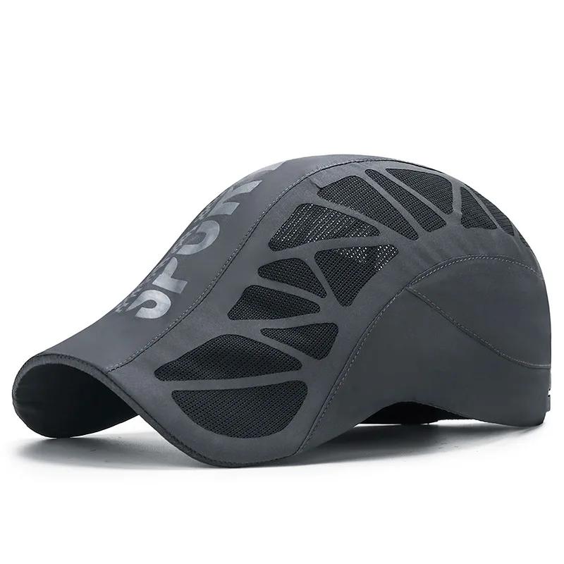Sommer Neue Sport Buchstaben Vorwärtskappe Herren Atmungsaktives Netz Schattierung Schnelltrocknende Kappe Outdoor Sonnenschutzkappe gray