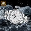 OLEVS Brand Bouble Calendar Roman Scale Quartz Watch for Men 5562