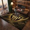 Athletic Bilbao Football Print Crystal Velvet Rug, Comfortable Water Absorbent Non Slip Indoor Floor Carpet