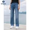 Navigare Women's Cool-Feel High-Waist Straight Washed Jeans