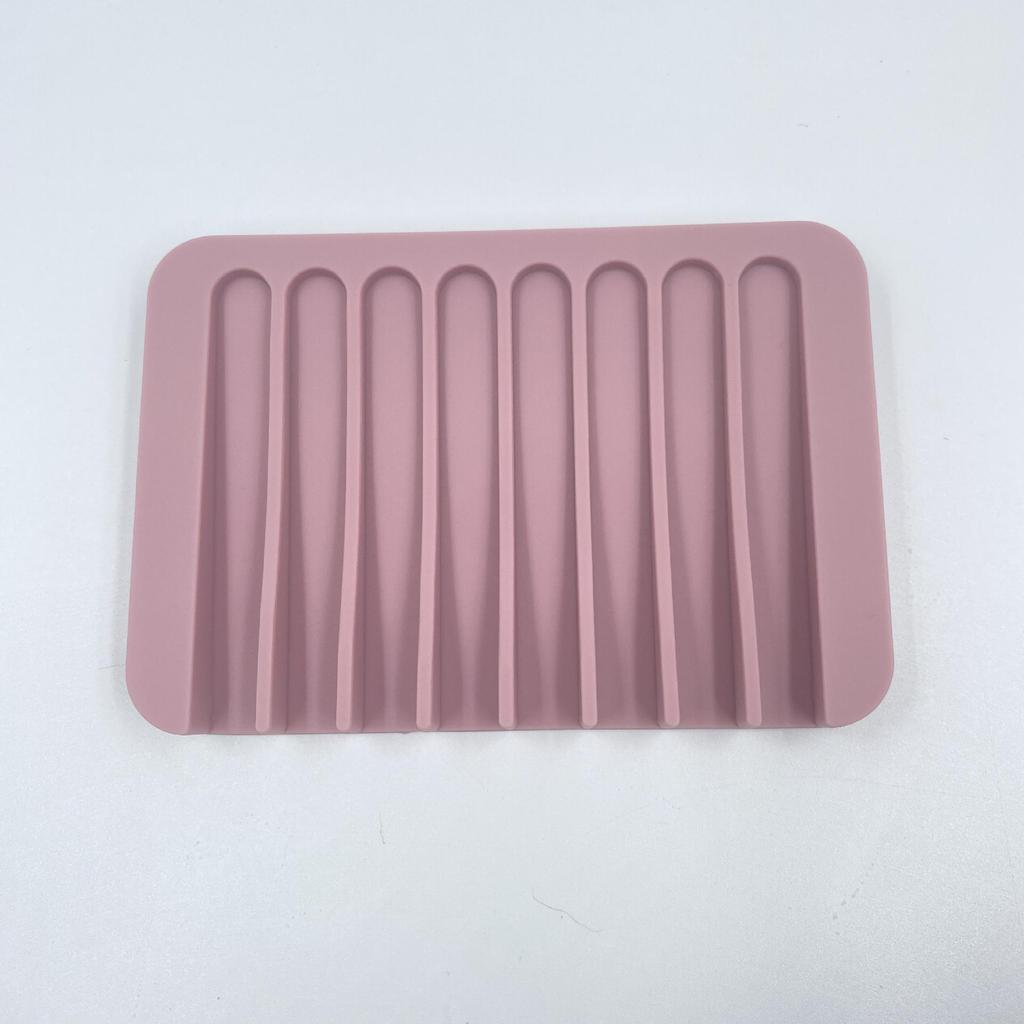 Silicone Soap Holder, Anti-slip Draining & Flowing Soap Dish for Home