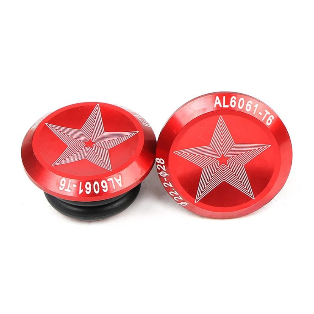 6061 Aluminum Handlebar End Cap Oxidation Treatment красный