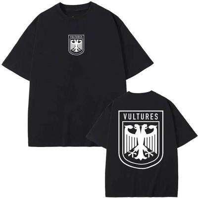 Rapper Kanye West Vultures Neues Musikalbum Grafik T-Shirt Herren Damen Hip Hop Mode Kurzarm T-Shirt Herren Baumwolle