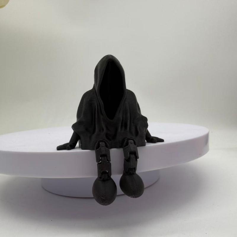 Geisterstatue Ornament Gesichtsloser Geist 3D-gedruckte gotische Todesstatue Heimdekoration