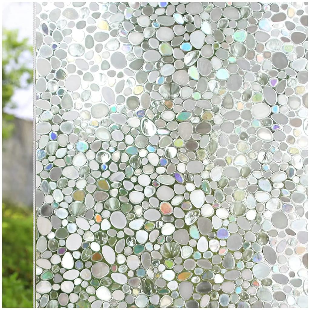 Mul-styles Decorative Window Film Anti Look Static Cling Window Stickers Vinyl for Glass Stained Glass Film Self Adhesive Film