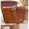 Genuine Premium Leather Full Flap Crossbody Unisex Messenger Bag.