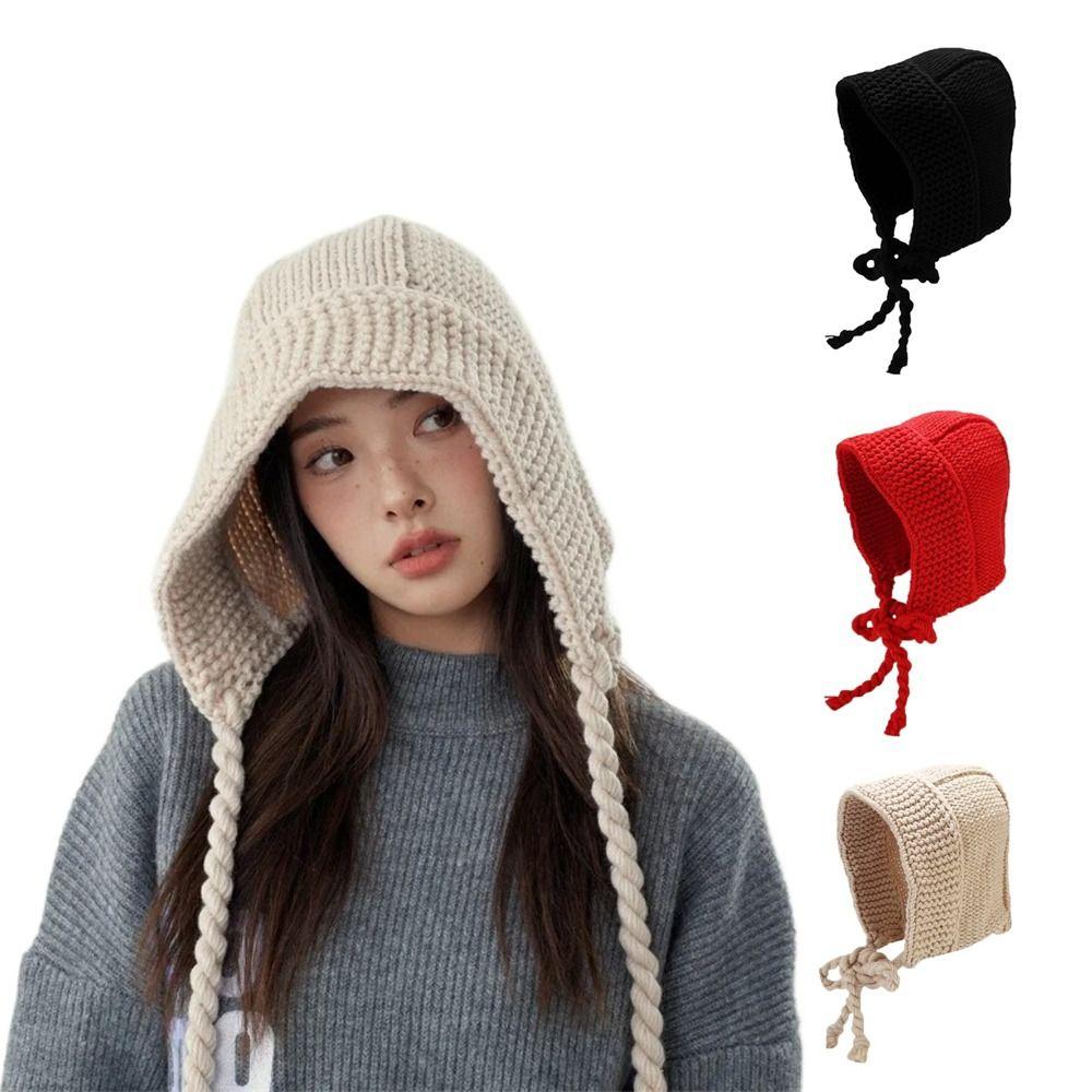 Warm Woolen Cap Thickened Beanie Hat Trendy Knitted Cap  Autumn Winter