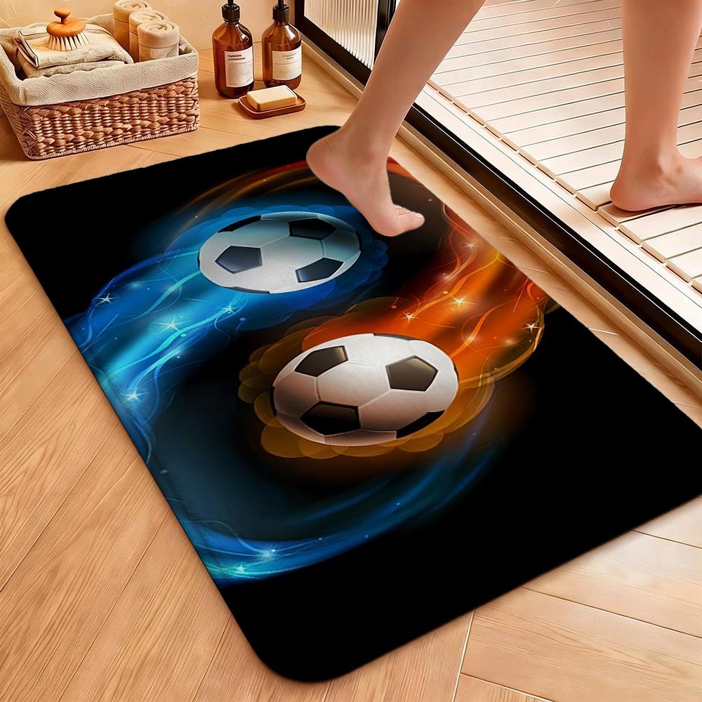 Football Game Patterned Rug Allseason Carpet For Bathroom Kitchen Home Decor New Year Gift