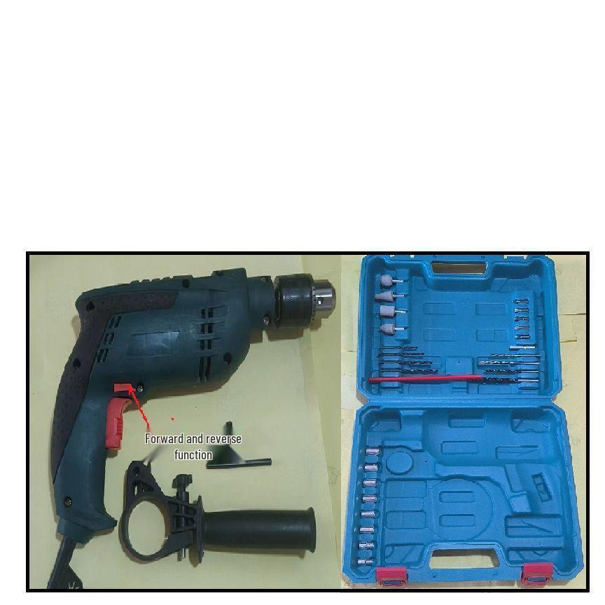 All-Copper Handheld Electric Drill - Forward/Reverse Speed, Adjustable Power Levels, Original Impact, Full Set - Clearance Sale!
