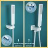 Brass White Handheld Shower Head Bathroom Round and Square Adjustable Stand Handheld Shower Head Wall Mounted Faucet Accessories