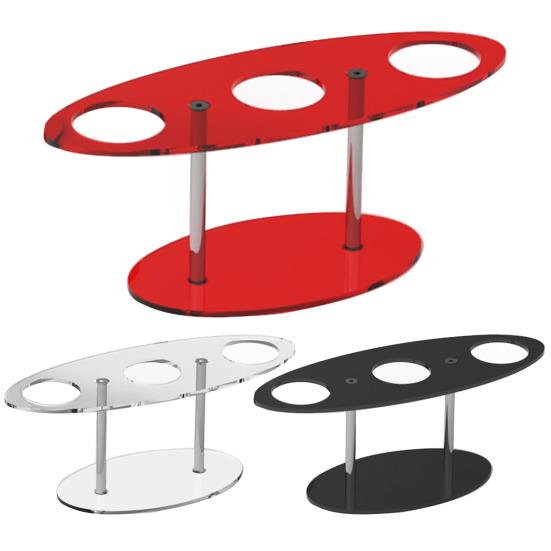 Ice Cream Cone Holder 3 Cone Holes Transparent Cream with Display Stand Waffle