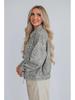 European-American Versatile Loose Washed Print Denim Jacket for Women