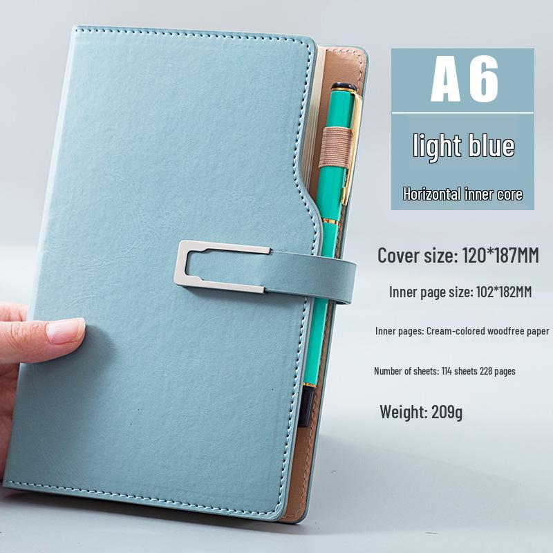 A6 Pocket Notebook with Pen Loop - Portable and Simple Diary