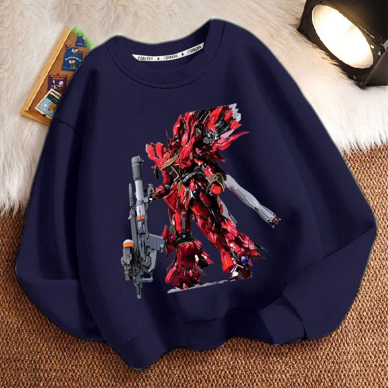 Children's Fashion Hoodies for Autumn and Winter, Round-neck Long-sleeved Jackets for Boys and Girls