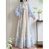 Women's Ming Dynasty Hanfu Set, Stand Collar Top & One Piece Skirt, Daily Wear Chinese Traditional Outfit