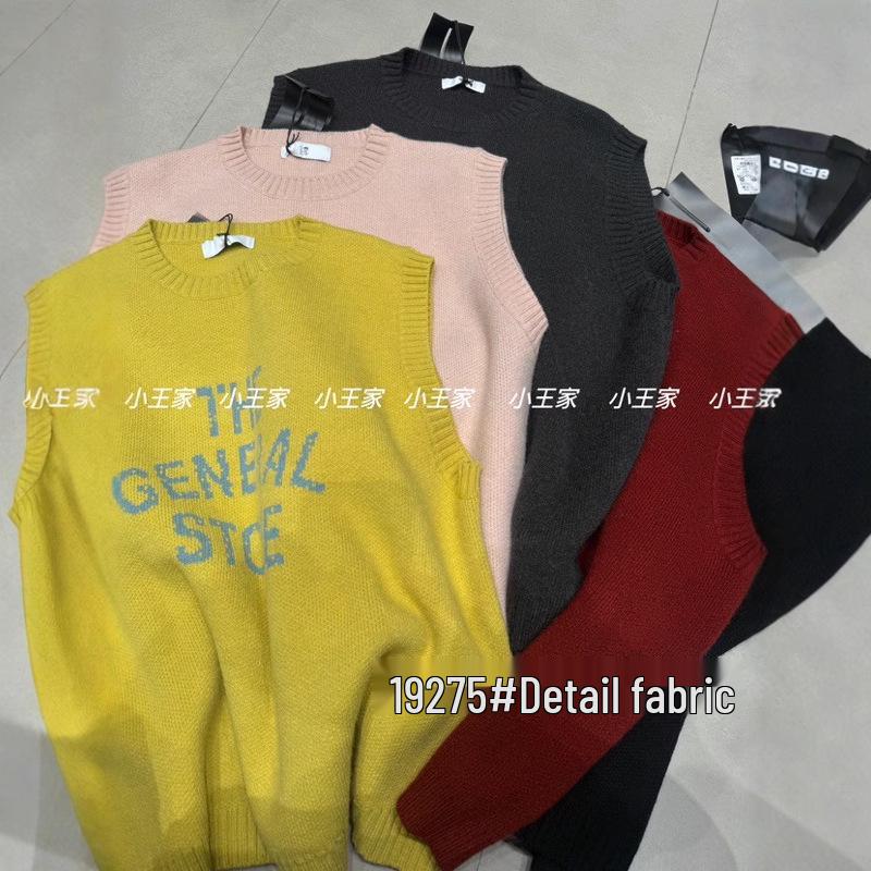 Xiao Wang's Early Spring Korean Style Plus Size Casual Letter Knitted Sweater Vest