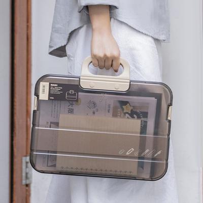 Transparent A4 File Folder Plastic Certificate File Container New Document Organizer