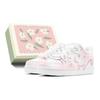 Court Borough Pink Heart Bowknot, Girlish Heart, Sweet Style Soft, Lightweight Versatile Low Top Skateboard Shoes BQ5448-100(TeamS-S-BOX)