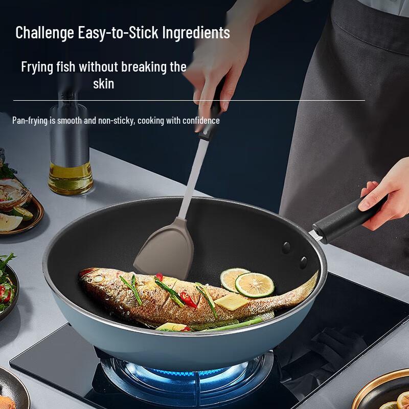 Supor Non-Stick Flat-Bottom Stir-Fry Wok