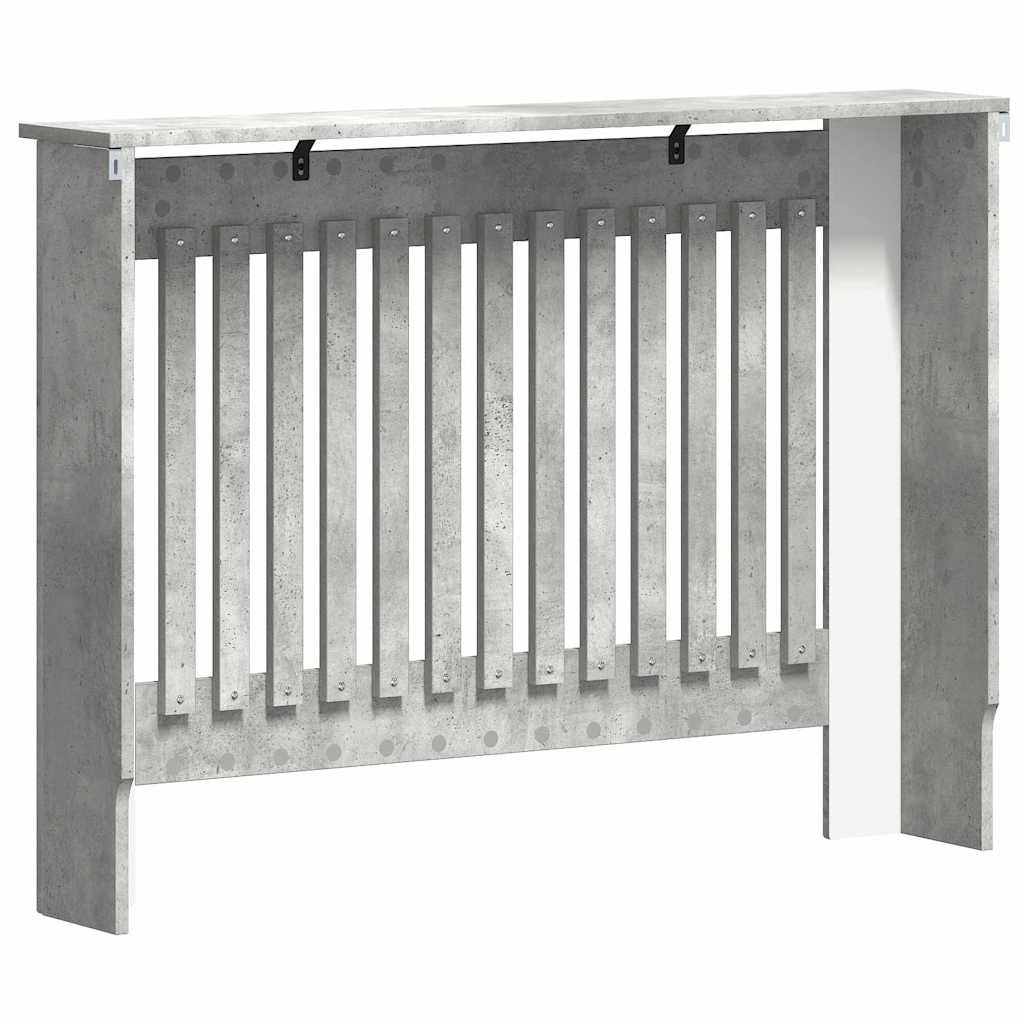 Radiator Cover Concrete Grey 112 x 19 x 81.5 cm Particleboard