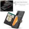 For Samsung Galaxy S22 5G Case JEEHOOD J01 Retro Leather Phone Back Cover with Detachable Magnetic Card Holder