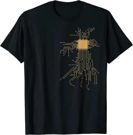 Electrical Electronic Engineer Circuit Graphic Tee Top Anatomical Heart CPU Processor Computer Programmer PCB Board  TShirt