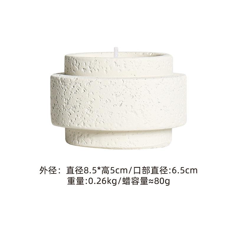 Nordic Simple Matte Cement Candle Holder Home Aromatherapy Candle Cup Diy Candle Holder Ornaments Wax Container Home Decoration