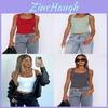Y2k Sexy Crop Top With High Elastic Polyester For Streetwear Girls