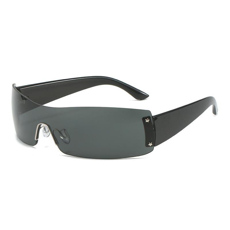 Frameless One-Piece Sports Sunglasses with UV400 Protection Unisex Design Lightweight for Running Cycling Driving