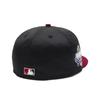 New Era 59FIFTY Los Angeles Dodgers ONSPOTZ LA Satin 7 59Fifty Up Side Down Side MLB Los Angeles Dodgers Cap, Exclusive, Black/Red, 1/8 Scale, Patch,