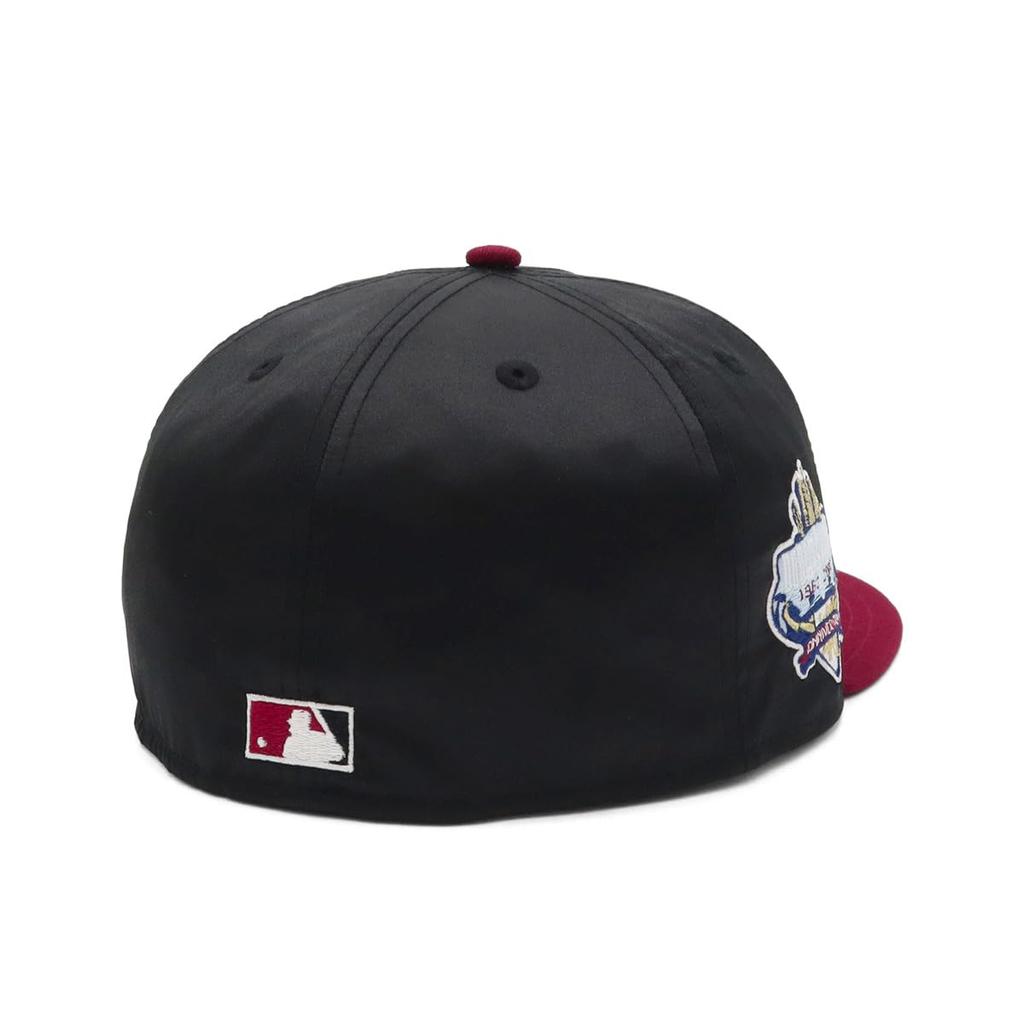 New Era 59FIFTY Los Angeles Dodgers ONSPOTZ LA Satin 7 59Fifty Up Side Down Side MLB Los Angeles Dodgers Cap, Exclusive, Black/Red, 1/8 Scale, Patch,