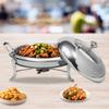 Round Chafing Dish - Stainless Steel Buffet Chafer with 2.5L Capacity - Includes Fuel Holder for Catering and Buffet Warmers