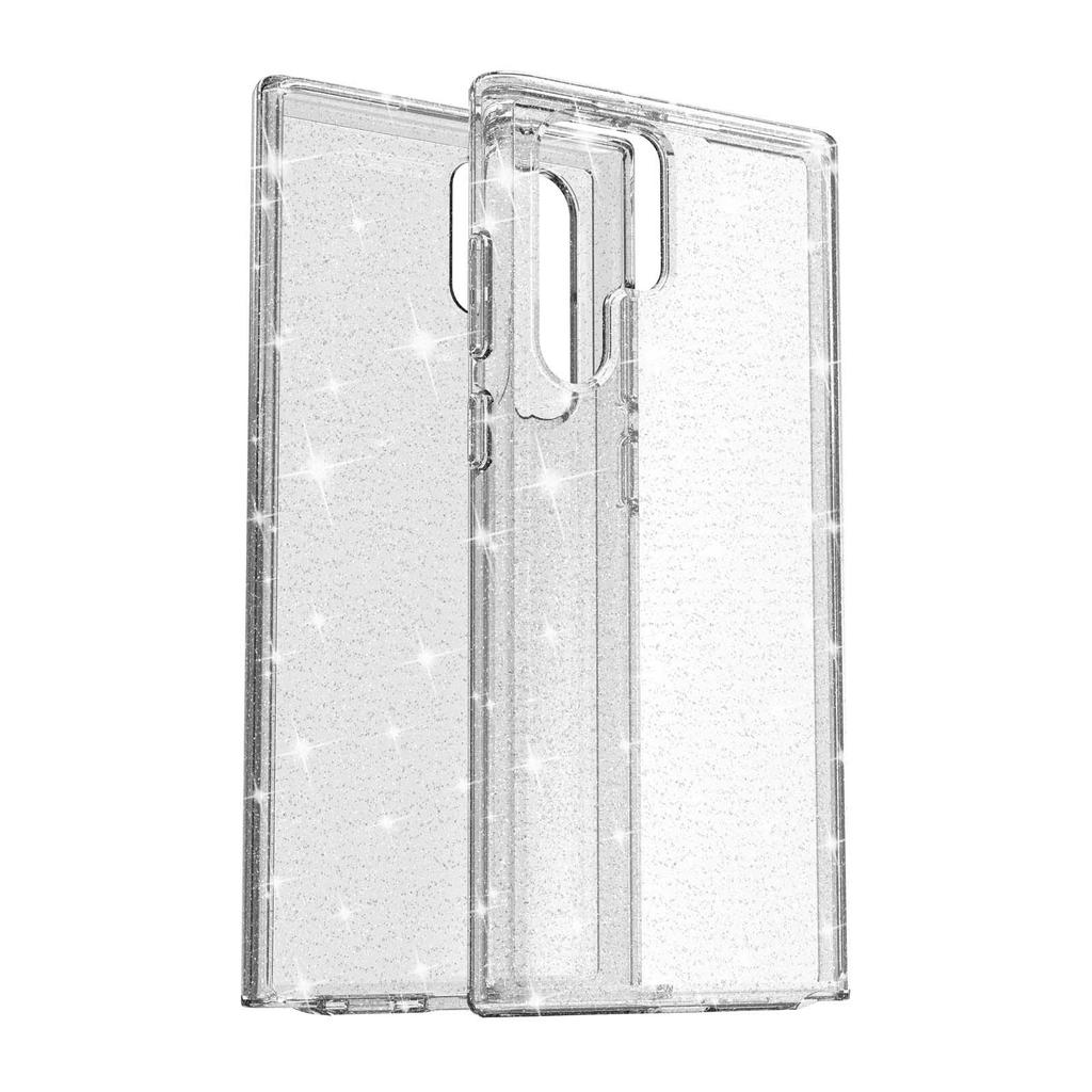 Starry TPU Glitter Phone Case - Fits Samsung Galaxy S24 Ultra, S25, and S23+ - Transparent Terminator Design
