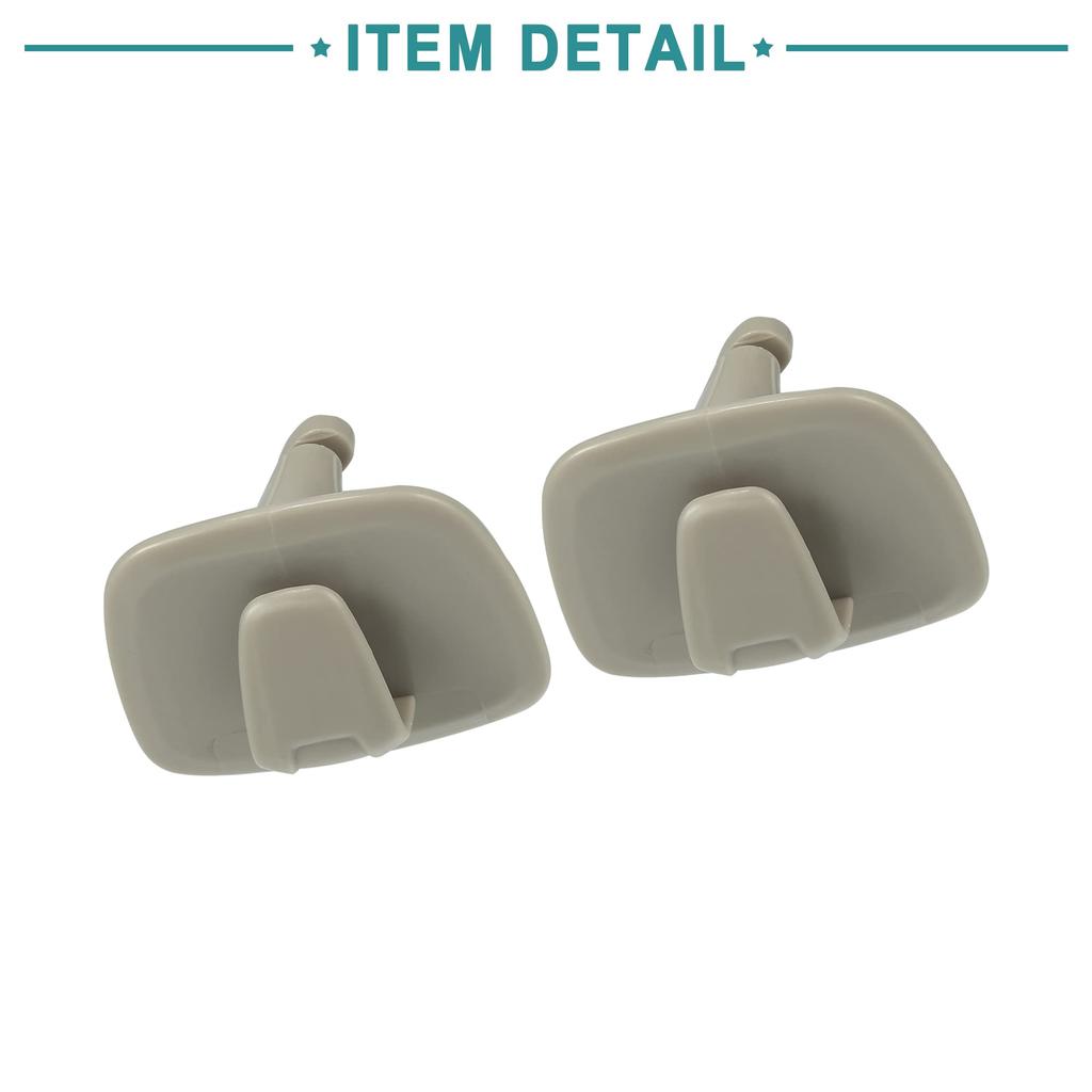 ACROPIX Interior Roof Insert Hook Hanger ABS Cover Trim for Volvo S90 V90 Gray 2pcs - -