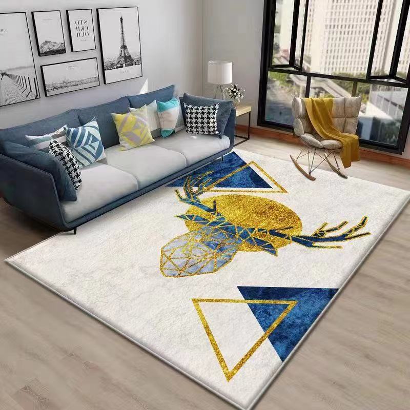 Nordic Living Room Carpet Thick Indoor Cartoon Carpet Imitation Cashmere Cushion Sofa Coffee Table Blanket Light Luxury Bedroom Bed Blanket